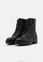 Z62T2013 Women Anna Field Lace-Up Ankle Boots Black - Image 3