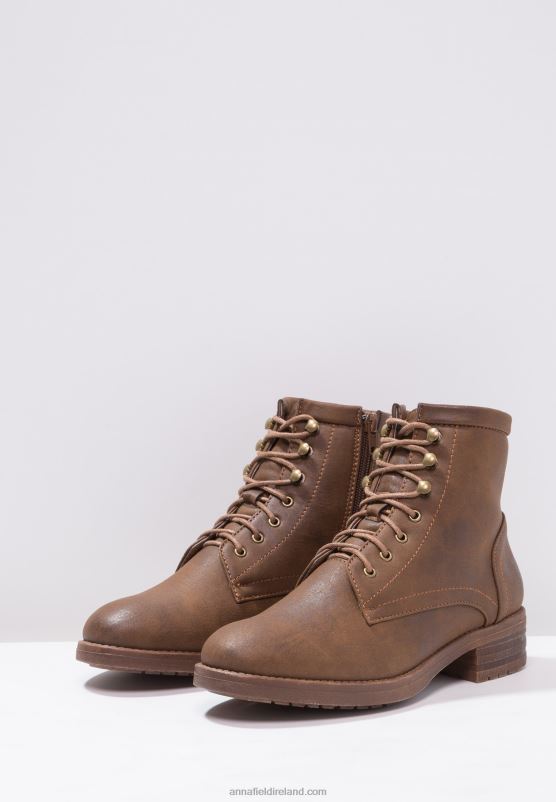 Z62T2015 Women Anna Field Winter Boot Lace-Up Ankle Boots Coffee - Image 4