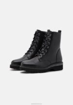Z62T2019 Women Anna Field Lace-Up Ankle Boots Black - Image 3