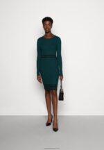 Z62T201 Women Anna Field Jumper Dress Dark Green/Black - Image 2