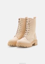 Z62T2023 Women Anna Field Platform Ankle Boots Beige - Image 3