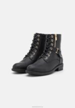 Z62T2025 Women Anna Field Lace-Up Ankle Boots Black - Image 3
