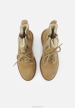 Z62T2028 Women Anna Field Lace-Up Ankle Boots Beige - Image 8