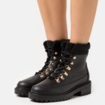 Z62T2030 Women Anna Field Winter Boot Lace-Up Ankle Boots Black