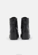 Z62T2035 Women Anna Field Wedge Ankle Boots Black - Image 4