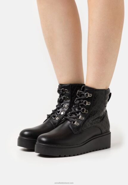 Z62T2035 Women Anna Field Wedge Ankle Boots Black