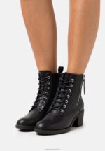 Z62T2040 Women Anna Field Lace-Up Ankle Boots Black