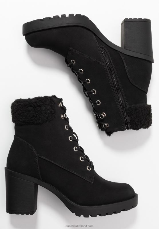 Z62T2044 Women Anna Field Winter Boot Platform Ankle Boots Black - Image 4