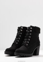 Z62T2044 Women Anna Field Winter Boot Platform Ankle Boots Black - Image 5