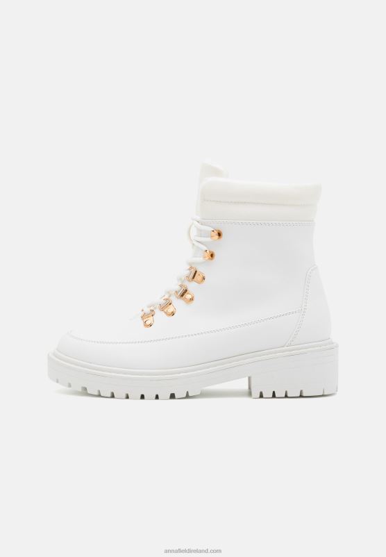 Z62T2046 Women Anna Field Winter Boot Lace-Up Ankle Boots White - Image 2