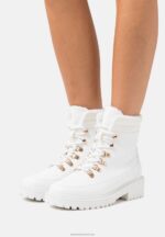 Z62T2046 Women Anna Field Winter Boot Lace-Up Ankle Boots White