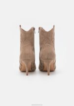 Z62T2048 Women Anna Field High Heeled Ankle Boots Taupe - Image 4