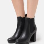 Z62T2054 Women Anna Field High Heeled Ankle Boots Black