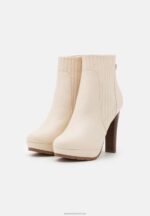 Z62T2058 Women Anna Field Platform Ankle Boots Offwhite - Image 3
