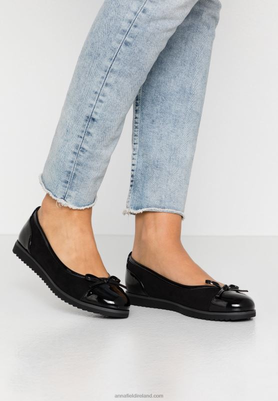 z62t2074_women_anna_field_ballet_pumps_black.jpg Z62T2074 Women Anna Field Ballet Pumps Black - Image 1