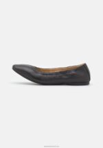 Z62T2085 Women Anna Field Leather Comfort Ballet Pumps Black - Image 2