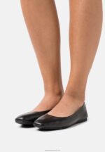 Z62T2085 Women Anna Field Leather Comfort Ballet Pumps Black