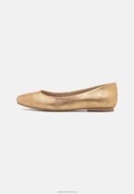 Z62T2104 Women Anna Field Leather Ballet Pumps Gold - Image 2