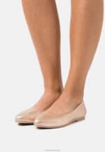 Z62T2110 Women Anna Field Leather Ballet Pumps Rose Gold Coloured