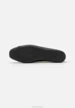 Z62T2145 Women Anna Field Leather Ballet Pumps Black - Image 5