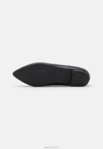 Z62T2151 Women Anna Field Leather Ballet Pumps Black - Image 5