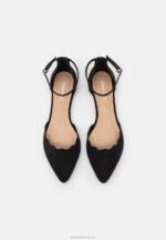 Z62T2155 Women Anna Field Ankle Strap Ballet Pumps Black - Image 6