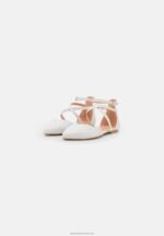 Z62T2158 Women Anna Field Ankle Strap Ballet Pumps White - Image 3