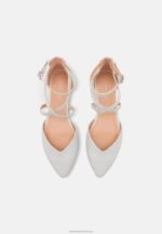 Z62T2158 Women Anna Field Ankle Strap Ballet Pumps White - Image 6