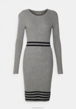 Z62T215 Women Anna Field Jumper Dress Mottled Light Grey/Black - Image 5