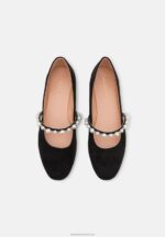 Z62T2166 Women Anna Field Ankle Strap Ballet Pumps Black - Image 6