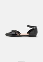 Z62T2173 Women Anna Field Ankle Strap Ballet Pumps Black - Image 2