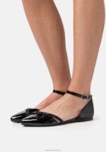 Z62T2173 Women Anna Field Ankle Strap Ballet Pumps Black