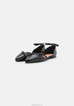 Z62T2173 Women Anna Field Ankle Strap Ballet Pumps Black - Image 3
