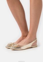 Z62T2185 Women Anna Field Slingback Ballet Pumps Gold