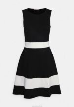 Z62T219 Women Anna Field Shift Dress Black/White