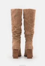 Z62T2201 Women Anna Field Leather Boots Beige - Image 4