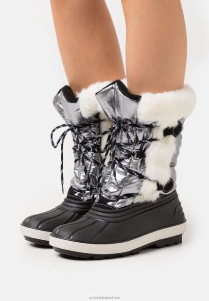 Z62T2215 Women Anna Field Winter Boots Silver