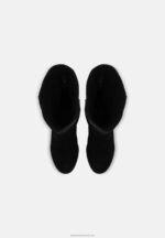 Z62T2219 Women Anna Field Leather Winter Boots Black - Image 6
