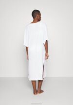 Z62T222 Women Anna Field V Front Beach Dress Maxi Dress Weiss - Image 3