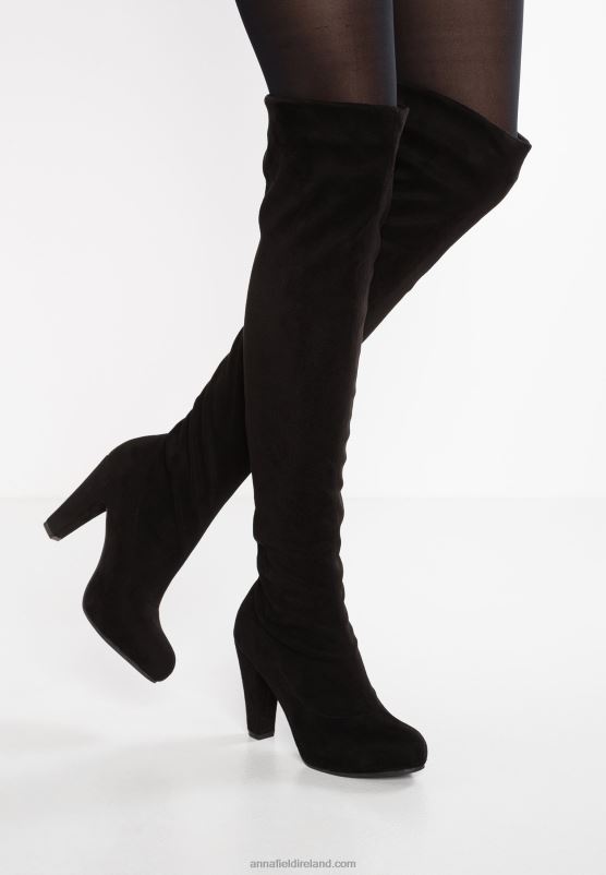 z62t2238_women_anna_field_high_heeled_boots_black.jpg Z62T2238 Women Anna Field High Heeled Boots Black - Image 1