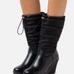 Z62T2253 Women Anna Field Winter Boot Wedge Boots Black