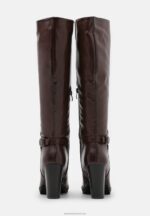 Z62T2255 Women Anna Field High Heeled Boots Dark Brown - Image 4