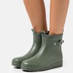 Z62T2272 Women Anna Field Wellies Dark Green