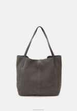 Z62T2303 Women Anna Field Leather Handbag Anthracite