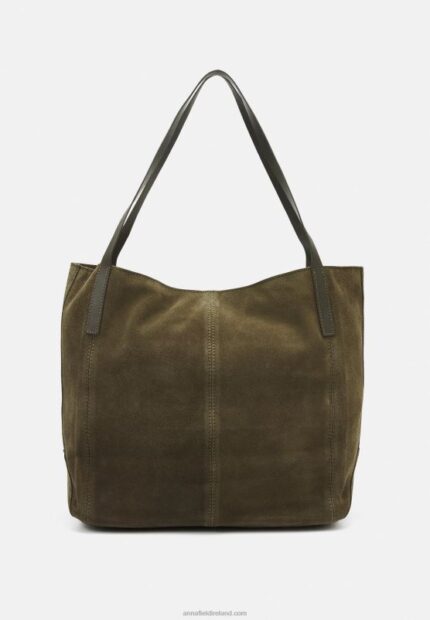 Z62T2359 Women Anna Field Leather Handbag Khaki