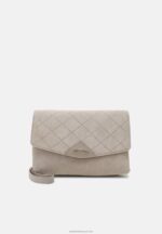 Z62T2401 Women Anna Field Leather Clutch Taupe