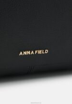 Z62T2494 Women Anna Field Leather Tote Bag Black - Image 4