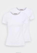 Z62T252 Women Anna Field 2 Pack Basic T-Shirt White - Image 6