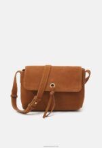 Z62T2554 Women Anna Field Leather Across Body Bag Cognac