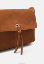 Z62T2554 Women Anna Field Leather Across Body Bag Cognac - Image 4